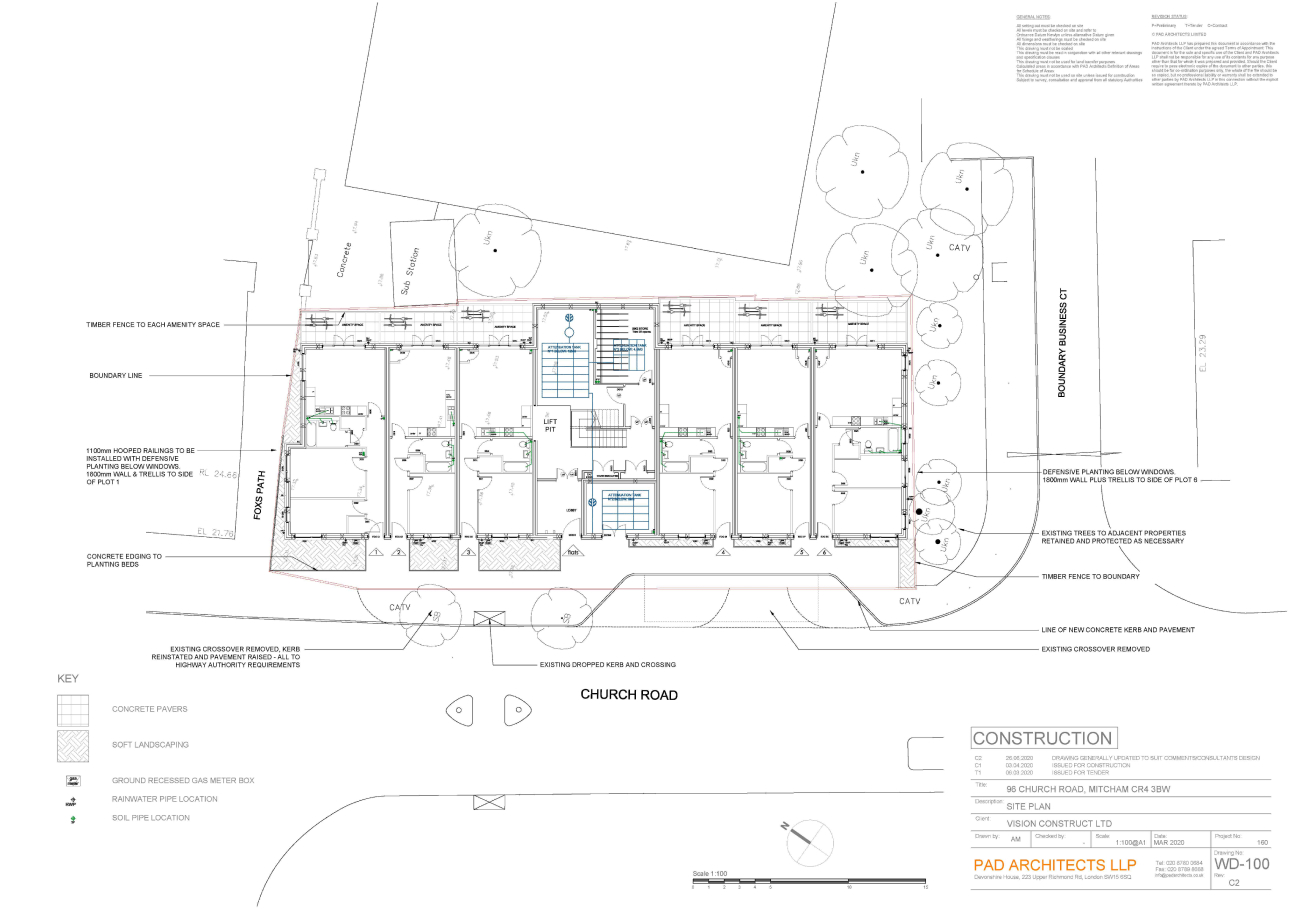 Church Road Mitcham Site Plan